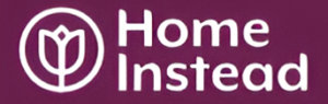 Home Instead logo with flower design
